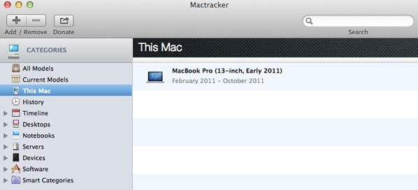 mactracker database