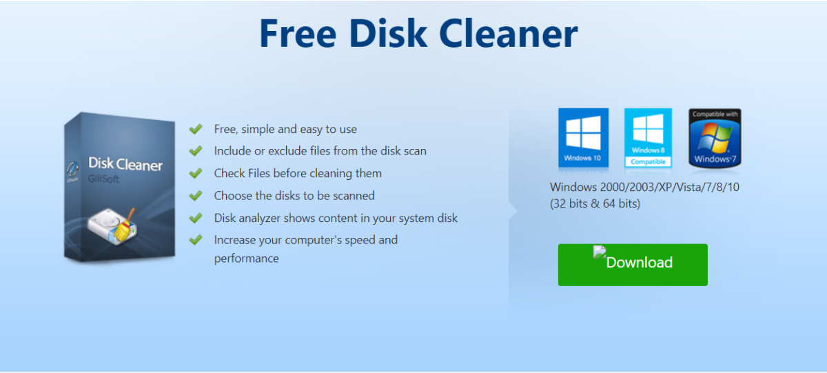 Elimina archivos basura para acelerar el sistema con Gilisoft Disk Cleaner