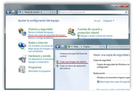 Como se crea una imagen del sistema en Windows 7 – Tutorial con imágenes